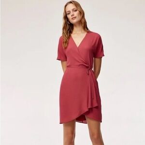 BABATON WALLACE Wrap Dress V-Neck Dolman Sleeves (XXS)
